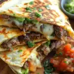 Käseüberbackene Steak-Quesadillas First Image First Image