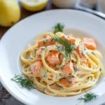 Nudeln mit Lachs Sahne Soße First Image First Image