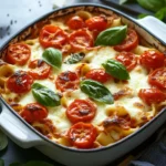 Einfacher Nudelauflauf mit Tomaten & Mozzarella – schnell & vegetarisch First Image First Image