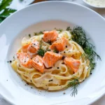 Nudeln mit Lachs Sahne Soße First Image First Image