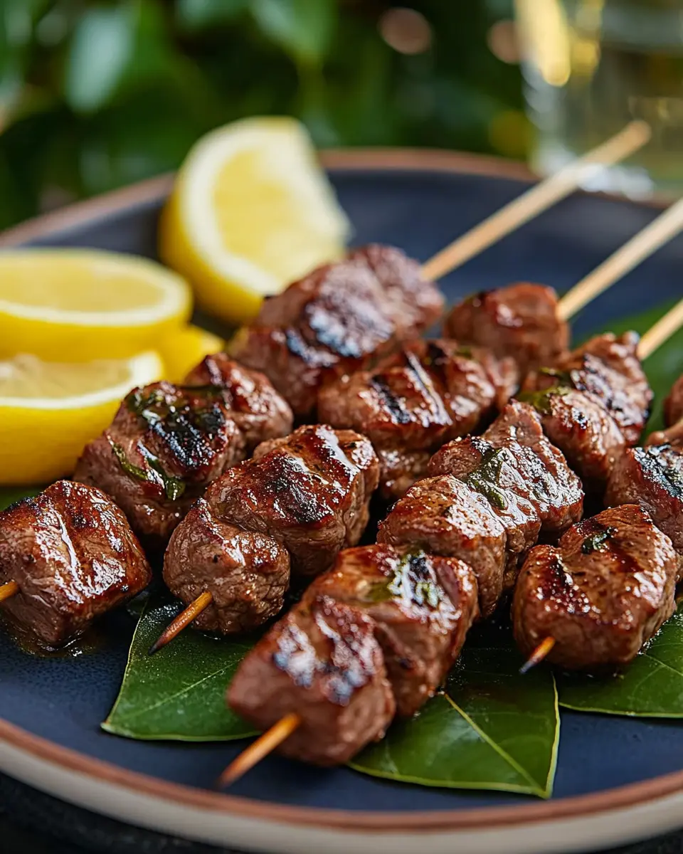 Espetadas vom Grill: Juicy Portugiesische Fleischspieße mit Lorbeer