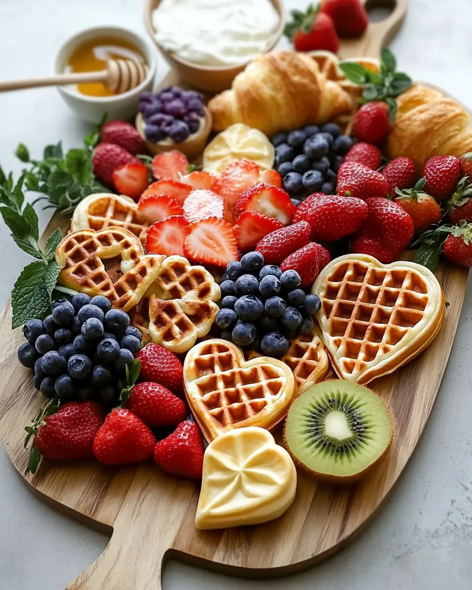 Brunch Board mit Herz Waffeln: 7 Indulgent, Creative Ideas