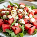 Wassermelonen Feta Salat mit Rucola – Bestes Rezept First Image First Image