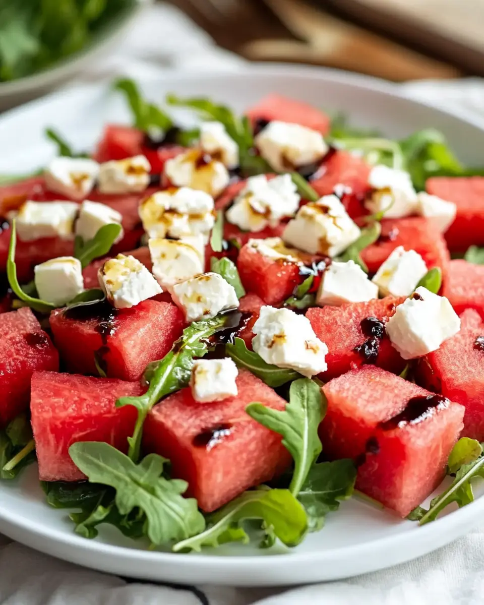 Home 1 Wassermelonen Feta Salat: Juicy Bliss with Arugula Treat!