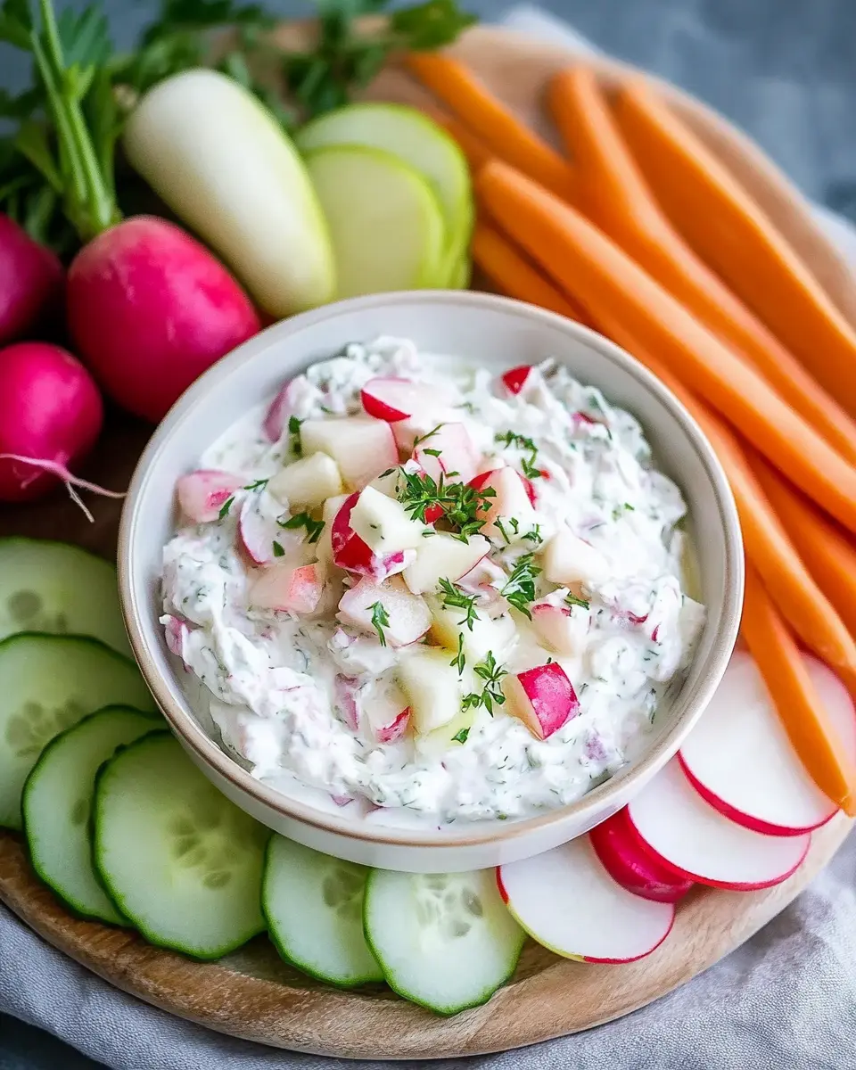 Leichter Radieschen Dip: Easy Apple & Cream Cheese Delight